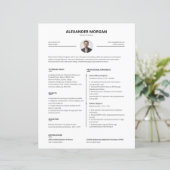 Minimalist Clean Professional Pro Resume  (Stehend Vorderseite)