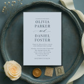 Minimalist Coastal Blue Wedding Invitation Einladung