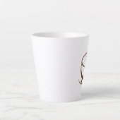 Minimalist Coffee Cup Line Art Mug with Roasted Be Milchtasse (Vorderseite)
