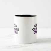 Minimalist Coffee Definition Typography Mug Zweifarbige Tasse (Mittel)