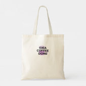 Minimalist Coffee Definition Typography Tote Bag Tragetasche (Rückseite)