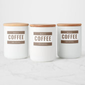 Minimalist COFFEE Label for Containers Lebensmitteletikett (Flaschen)