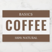 Minimalist COFFEE Label for Containers Lebensmitteletikett (Einzelnes Label)