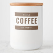Minimalist COFFEE Label for Containers Lebensmitteletikett (Vorderseite)