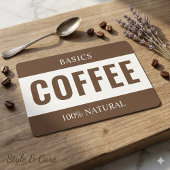 Minimalist COFFEE Label for Containers Lebensmitteletikett