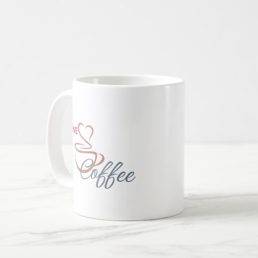 Minimalist Coffee Mug Gift Idea for Coffeeholics   Kaffeetasse (Vorderseite Links)