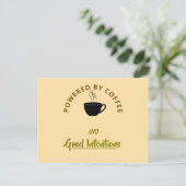 Minimalist Coffee Quote Postcard | Funny Good Inte Einladungspostkarte (Stehend Vorderseite)