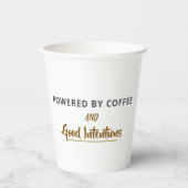 Minimalist Coffee Quote Postcard | Funny Good Inte Pappbecher (Vorderseite)