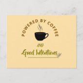 Minimalist Coffee Quote Postcard | Funny Good Inte Postkarte (Vorderseite)