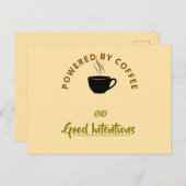 Minimalist Coffee Quote Postcard | Funny Good Inte Postkarte (Vorne/Hinten)