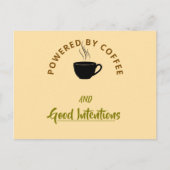 Minimalist Coffee Quote Postcard | Funny Good Inte Postkarte (Vorderseite)