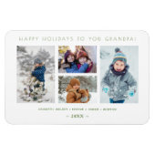 Minimalist Collage 4 Multi Photo Family Keepsake Magnet (Horizontal)