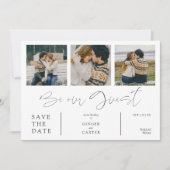 Minimalist Collage Be Our Guest 3 Photos Couple (Vorderseite)