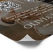 Minimalist College Fund w/ Photo & 2 QR Codes Poster (Ecke)