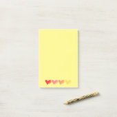 Minimalist Colorful Hearts Post-it Klebezettel (Auf Schreibtisch)