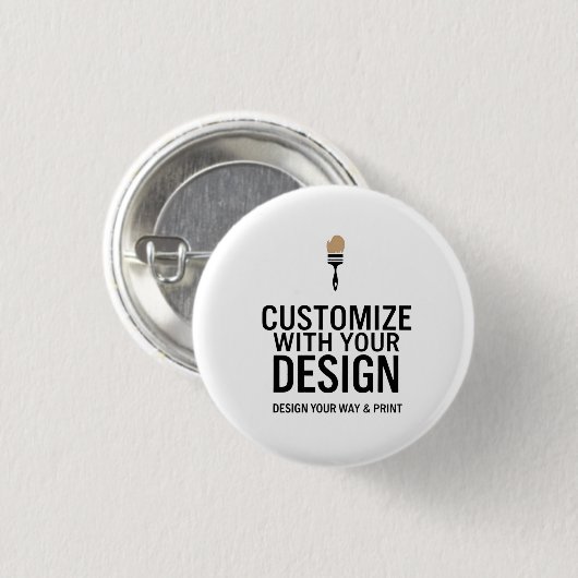 Minimalist Company Branded Custom Personalized Button (Vorne & Hinten)
