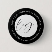 Minimalist Company Logo Corporate Promotional Gift Button (Vorderseite)