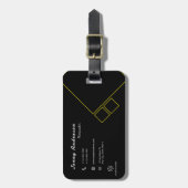 Minimalist Company Logo QR Code Photographer Gepäckanhänger (Vorderseite vertikal)