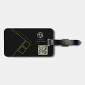 Minimalist Company Logo QR Code Photographer Gepäckanhänger (Rückseite horizontal)