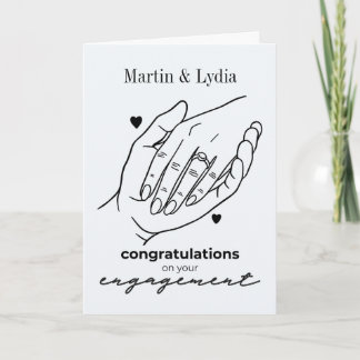 Minimalist Congratulations on your Engagement Karte