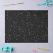 Minimalist Constellation Pattern in Black & White Seidenpapier (Basteln)
