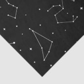 Minimalist Constellation Pattern in Black & White Seidenpapier (Detail)