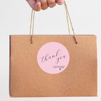 Minimalist Contemporary Business Thank You Runder Aufkleber