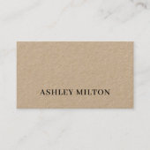 Minimalist Cool Bold Kraft Rose Consultant Visitenkarte (Vorderseite)