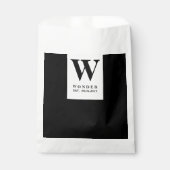 Minimalist Couple Monogram wedding Geschenktütchen (Vorderseite)