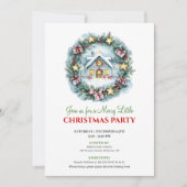 Minimalist Cozy Christmas Scene Holiday Invitation Einladung (Vorderseite)