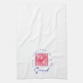 Minimalist Crab Seafood Beach Coastal  Geschirrtuch (Vertikal)