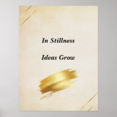 Minimalist Cream Gold Wall Art Quote Print Poster (Vorne)