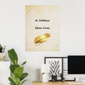 Minimalist Cream Gold Wall Art Quote Print Poster (Heimbüro)