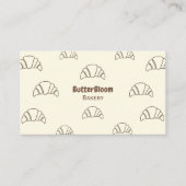 Minimalist Croissant Bakery Business Card Visitenkarte (Vorderseite)