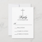 Minimalist Cross Wedding Christian RSVP Card Karte (Vorderseite)