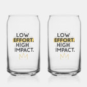 Minimalist Crown "Low Effort High Impact" Dosenglas (Vorderseite)