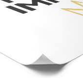 Minimalist Crown "Low Effort High Impact" Poster (Ecke)