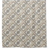 Minimalist Curtain Soft Pastel Geometric Pattern Duschvorhang (Vorderseite)