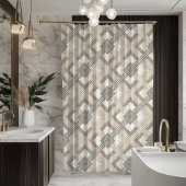 Minimalist Curtain Soft Pastel Geometric Pattern Duschvorhang