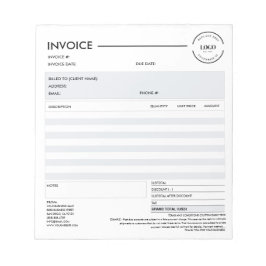 Minimalist Custom Business Invoice Sales Receipt Notizblock