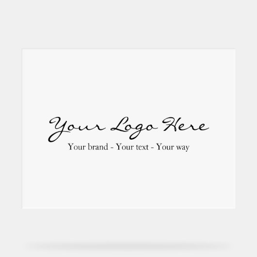 Minimalist Custom Business Logo Acrylschild (Vorderseite)