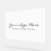 Minimalist Custom Business Logo Acrylschild (Winkel)