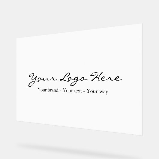 Minimalist Custom Business Logo Acrylschild (Winkel)