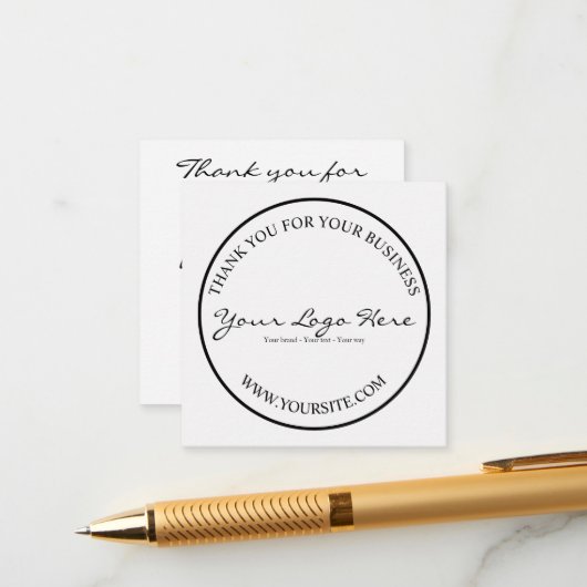 Minimalist Custom Business Logo Begleitkarte (Vorderseite/Rückseite Beispiel)