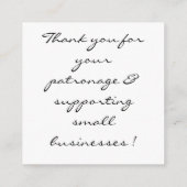 Minimalist Custom Business Logo Begleitkarte (Rückseite)