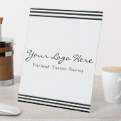 Minimalist Custom Business Logo Sockelschild (In Situ)