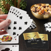 Minimalist Custom Elegant Golf Monogram Notebook Spielkarten (In Situ)