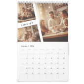 Minimalist Custom Family Photo 2026 Kalender (Jan 2026)