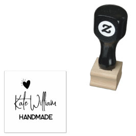 Minimalist Custom heart handmade by  Gummistempel