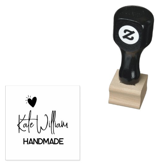 Minimalist Custom heart handmade by Gummistempel (Stempel)